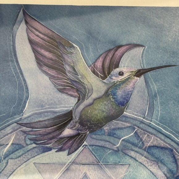 Jody Bergsma Eternity Hummingbird Print Framed & Signed Mandala Wall Art - Picture 6 of 15